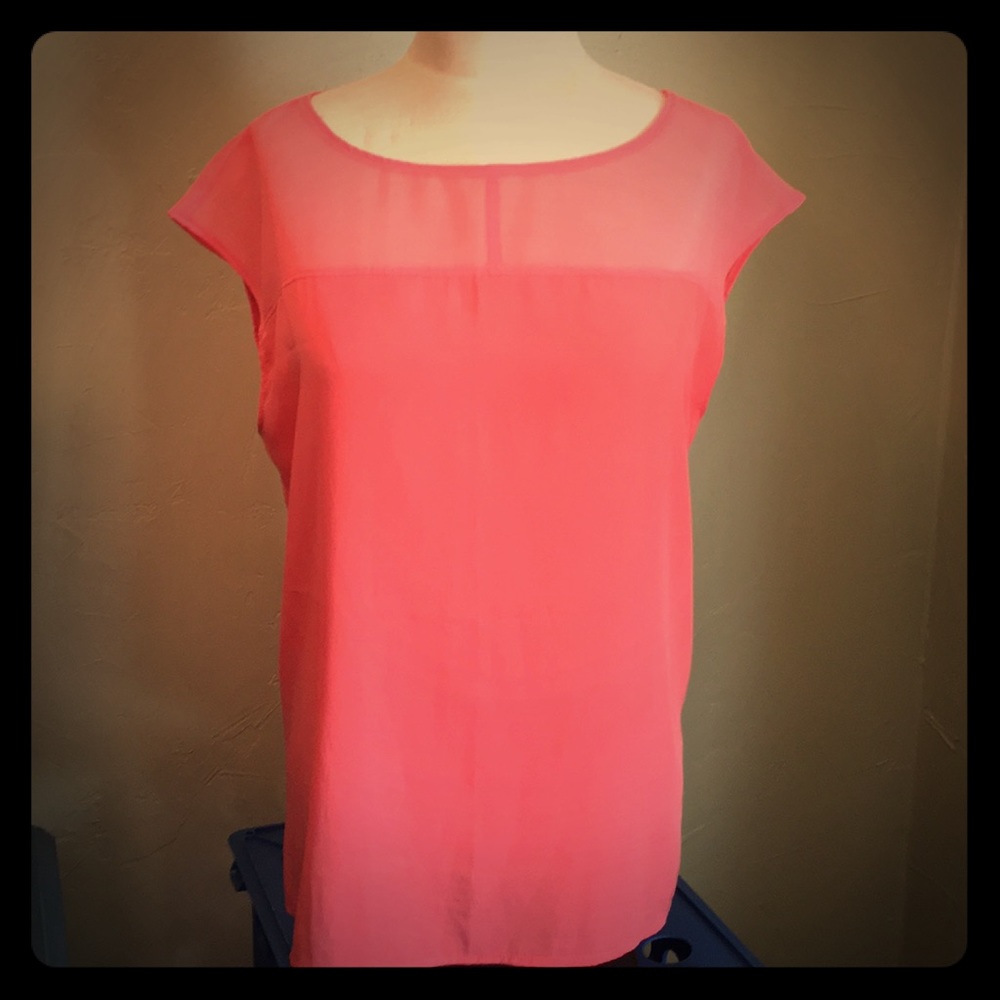 Halogen coral lightweight blouse Nordstrom brand